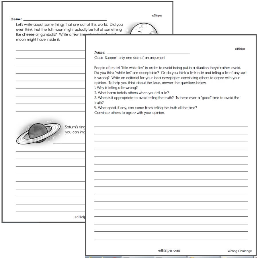 4th Grade Writing Worksheets