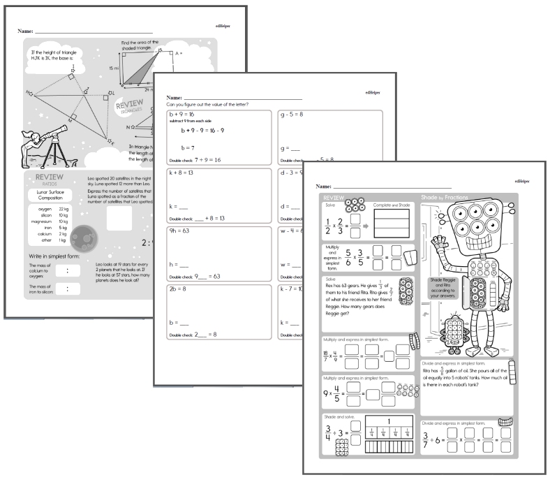 Fifth Grade Nov/Dec Math Review Workbook