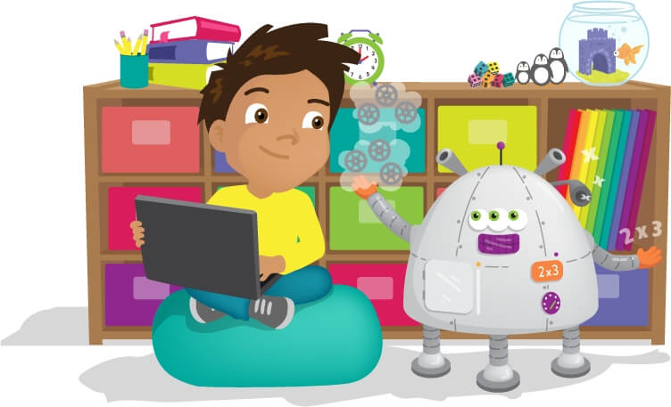 Math Problem of the day - Robot helps kids answer a challenging question.