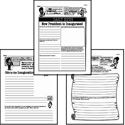 Fifth Grade Inauguration Workbook - Writing, Reading, and Activities
