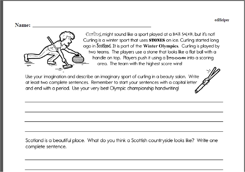 Large (One NO PREP PDF) of Winter Olympic worksheets to pick from for third to sixth-grade classrooms. This is a TOP Teacher Download!<BR><BR>