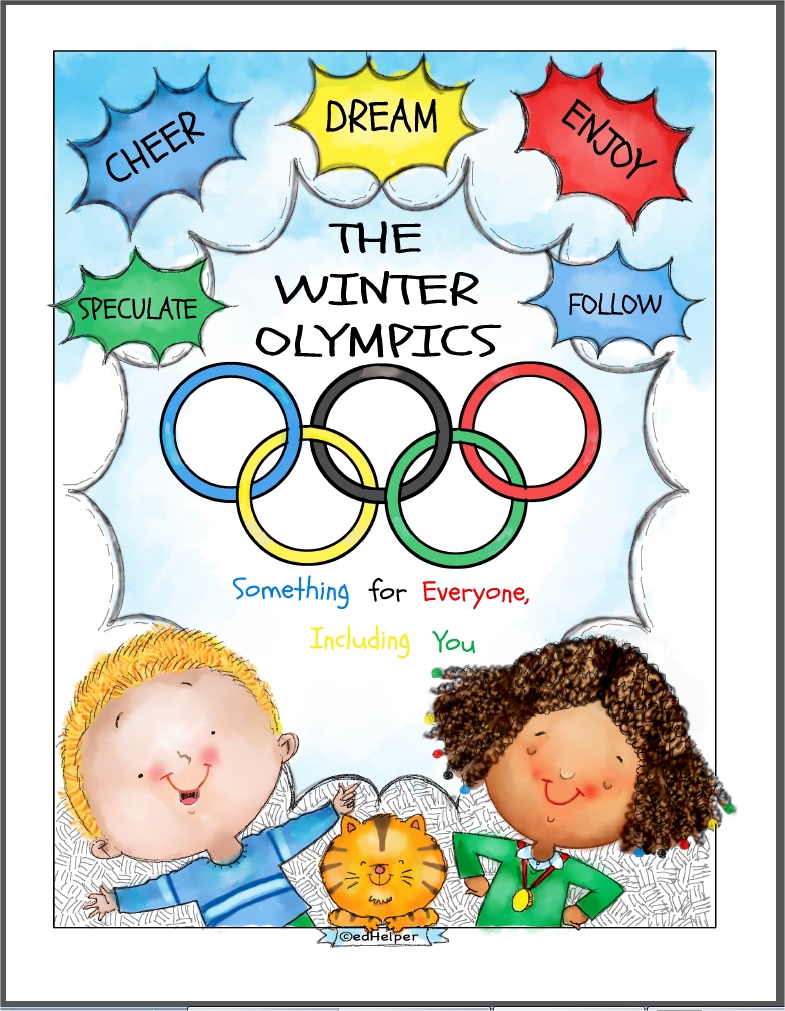 Winter Olympics Poster for Classroom Bulletin Board [Free Printable]