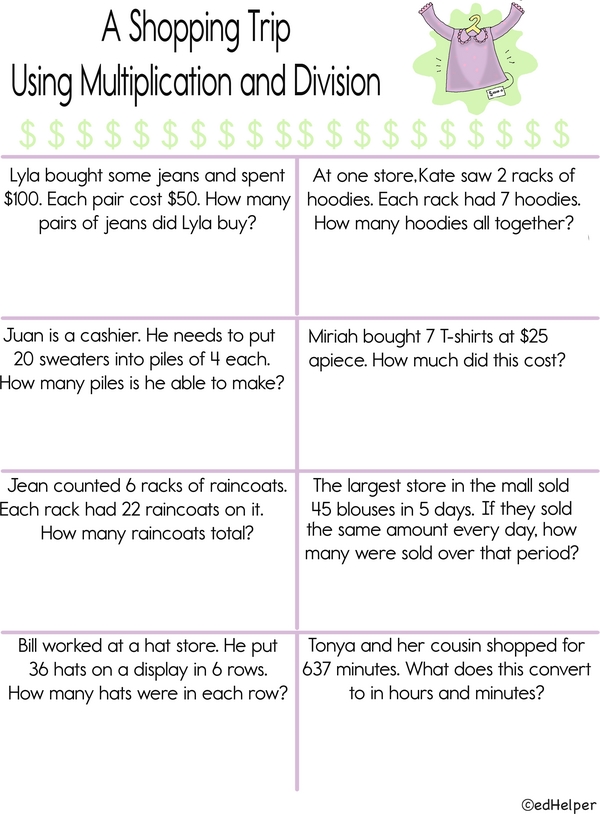 Mall Madness: Multiplication and Division Word Problems