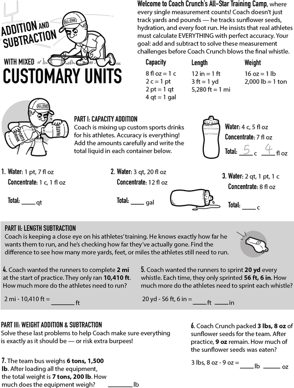 Beat the Clock: Race Through Mixed Customary Units