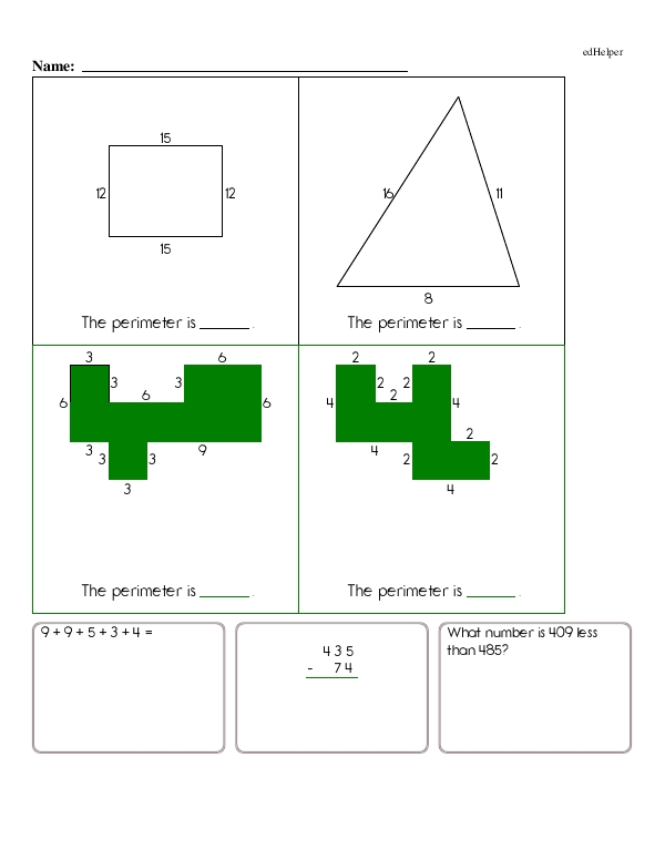 Adding Up the Perimeter of Shapes