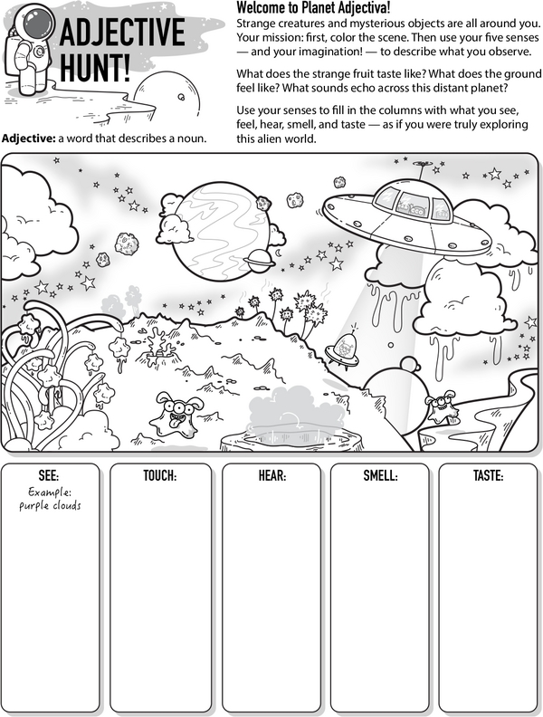 Planet Adjectiva: A Five-Sense Adventure