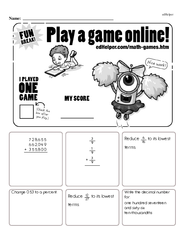 Algebraic Expressions Math Chapter Workbook