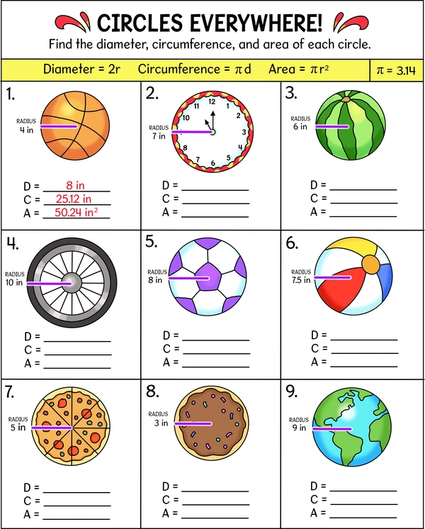 Unlock Circle Secrets: Find the Diameter, Circumference, and Area