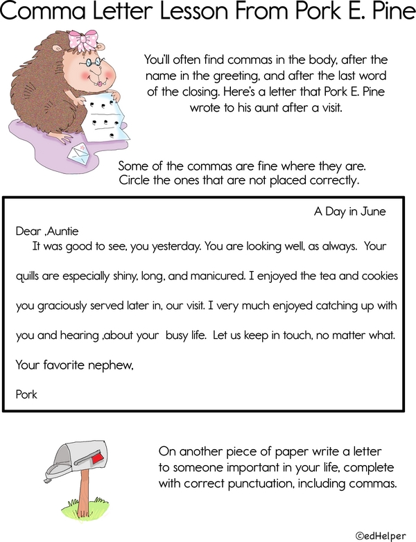 Comma Catchers: Letter Edition