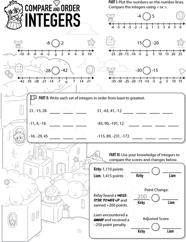 Travel with Integers: Comparing and Ordering