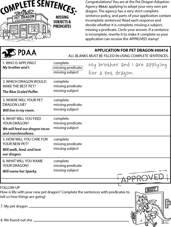 Sentence Success: Spot, Fix, and Adopt a Pet Dragon