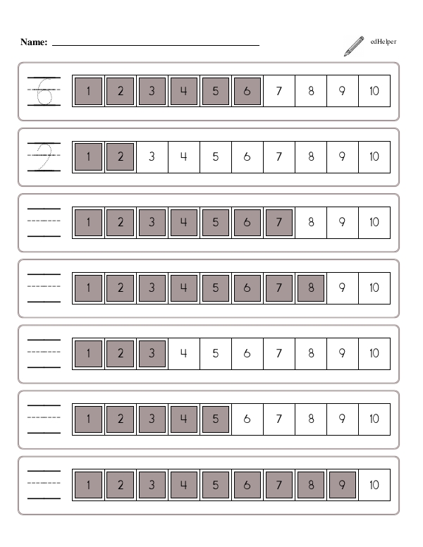 Count the Squares and Write the Number