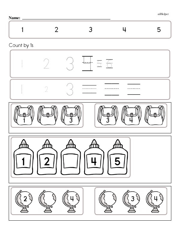 Counting By Ones and Twos: Tracing and Writing Numbers