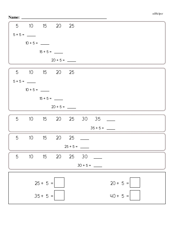 Counting On and Skip Counting With Addition