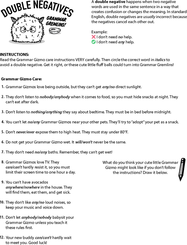 Grammar Quest: Double Negatives
