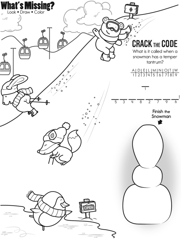 Chilly Day Fun: Solve, Draw, and Color