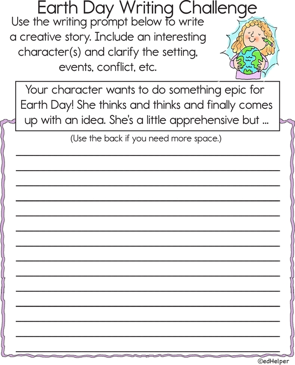 Earth Day Writing Challenge - Create a Story using a Character