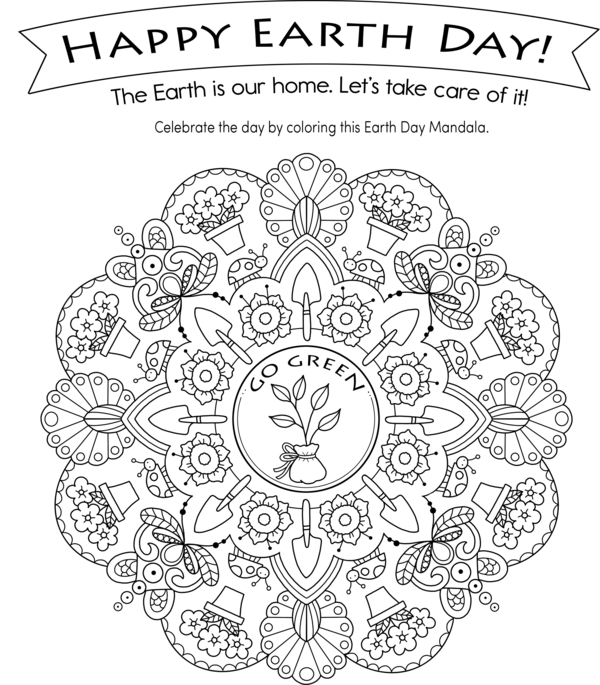 Celebrate Earth Day with Mandala Coloring