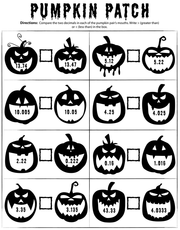 Decimal Duel: A Battle of Pumpkins