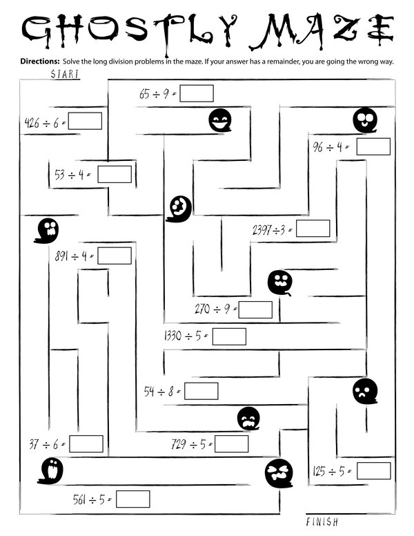 Division Maze: No Remainders Allowed