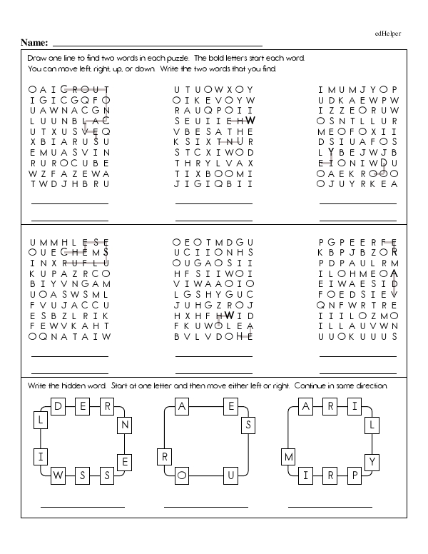 Find the Hidden Words: Word Search Mazes and Letter Loops