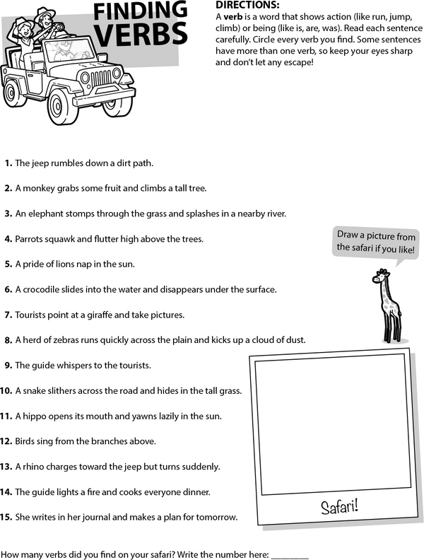 Words in Action: Finding Verbs