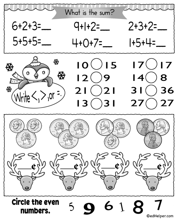 Math Puzzles Galore: Add, Compare, and Solve