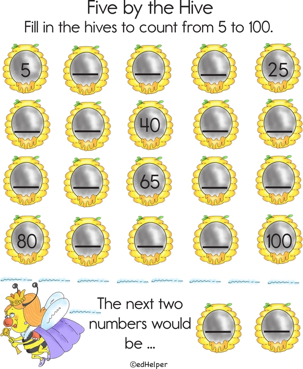 Five by the Hive - Counting by 5s from 5 to 100