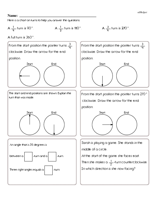 Following Directions to Draw an Arrow in a Circle: Combining Fractions and Angles