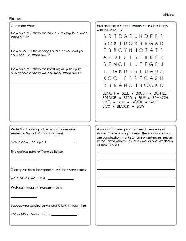 Grammar and Writing Practice With Capitalization, Punctuation, and More