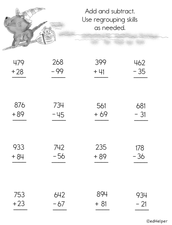 Flying High with Math: Add, Subtract, and Regrouping Magic