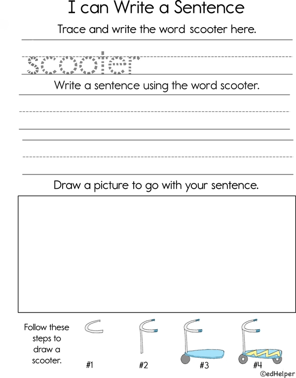 Scooter Scoot: Trace, Write, Draw