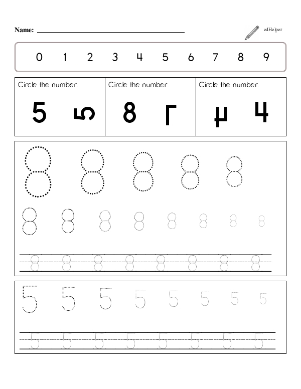 Identifying and Tracing Numbers 0 to 9