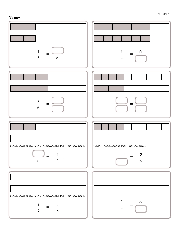 Identifying Equivalent Fractions With Models