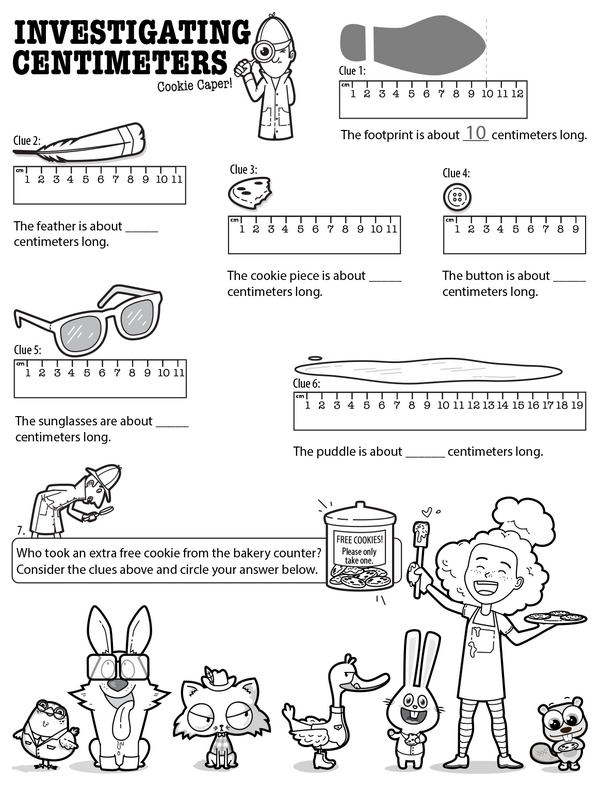 Caper Clues: Measure in Centimeters
