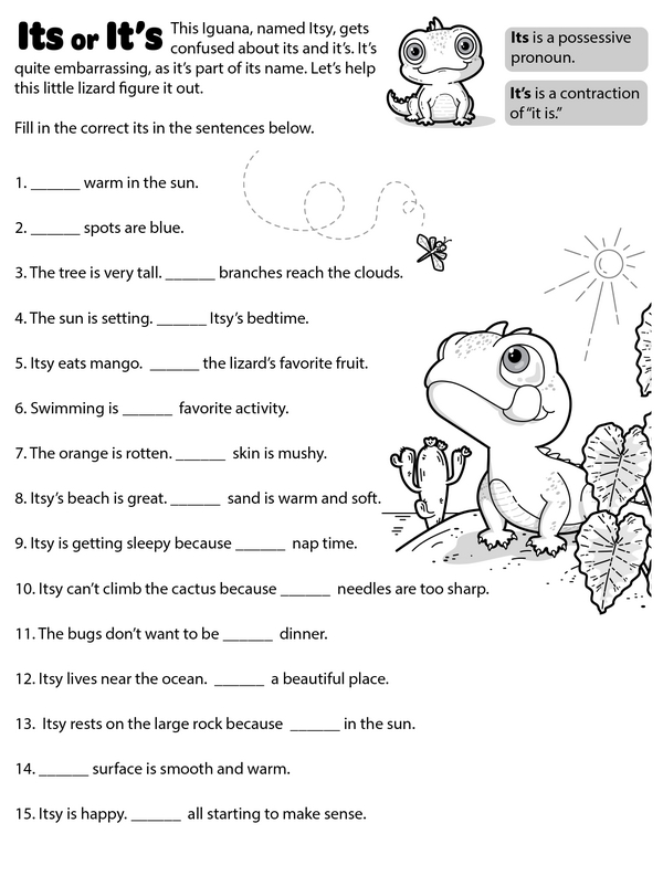Its Vs It S Worksheet