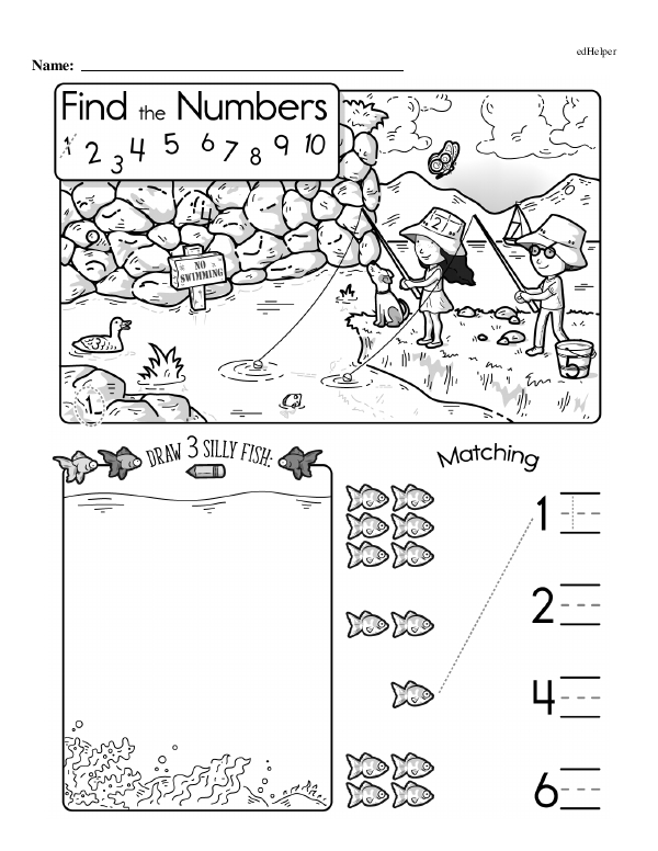 Kindergarten Practice With Letters and Numbers