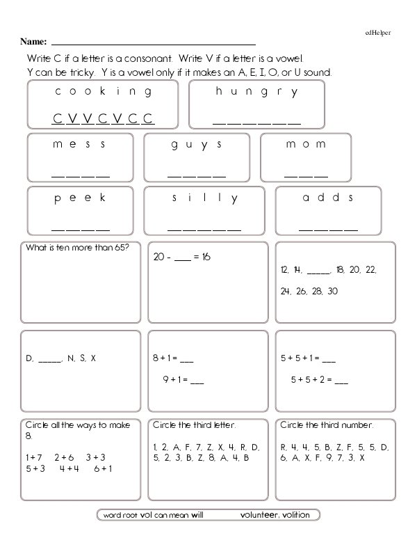 Labeling the Vowels and Consonants in Words