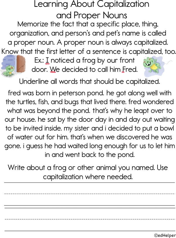 Cap It Off: Capitalization and Proper Nouns Practice