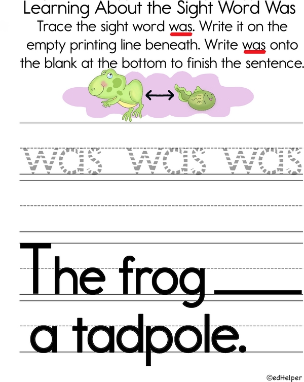 Sight Word Spotlight: Was