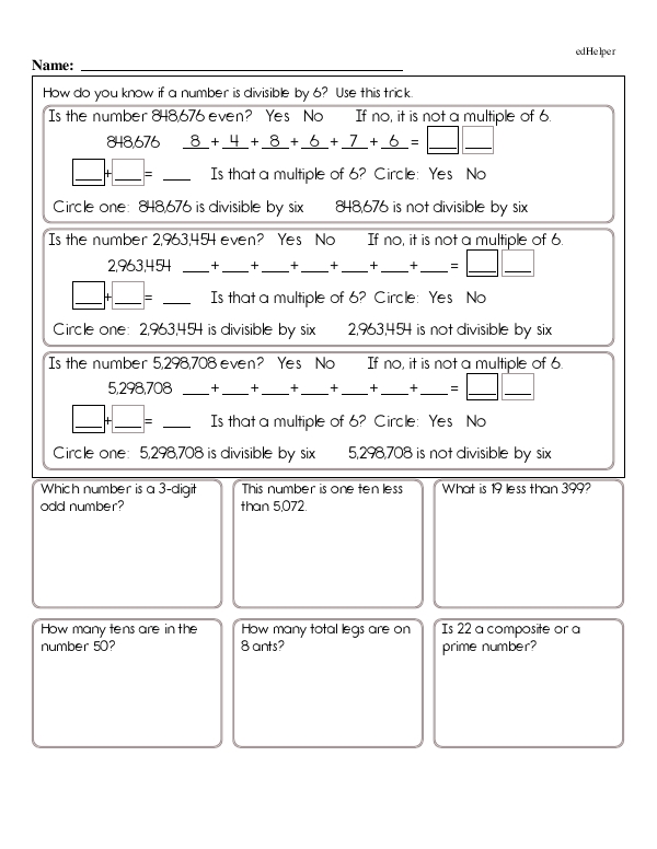 Learning Divisibility Rules With Large Numbers