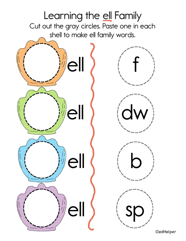 Word Family Playdate: -ell Words