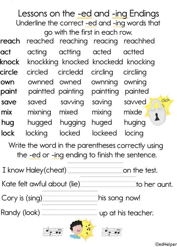 Verb Forms Challenge: -ed and -ing Endings