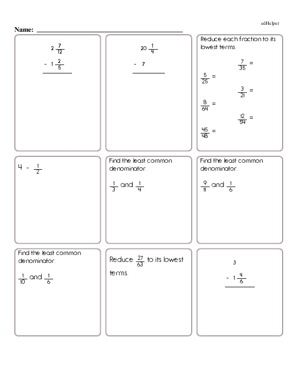 Math Review Practice With Negative Numbers, One-Variable Equations, and More