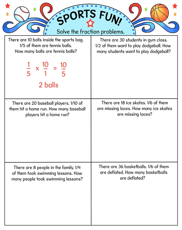 Multiplying Fractions: Word Problems