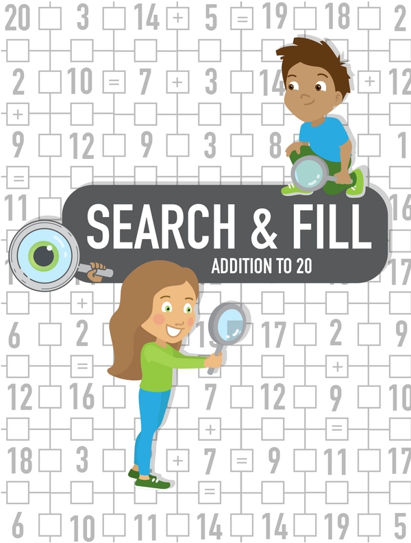 Search and Fill Addition Puzzle Up to 20