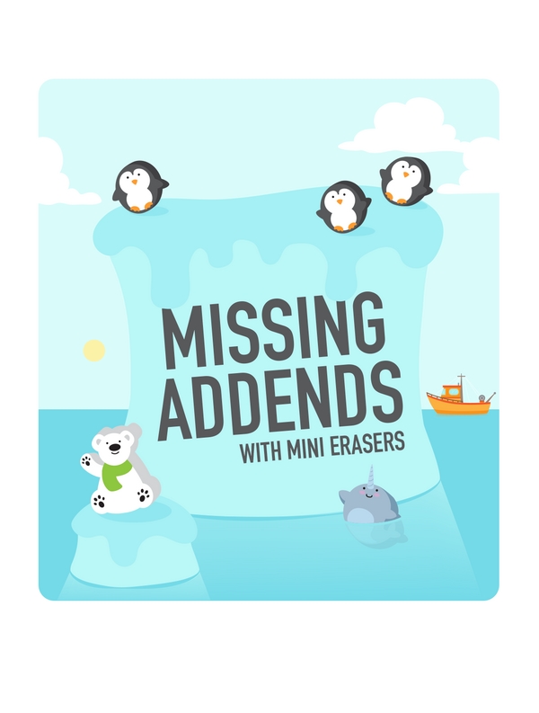 Find the Missing Addends to 10 and 20 With 10 Frames and Mini Erasers