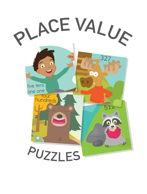 Place Value Puzzles: Matching Ones, Tens, and Hundreds Base-10 Blocks