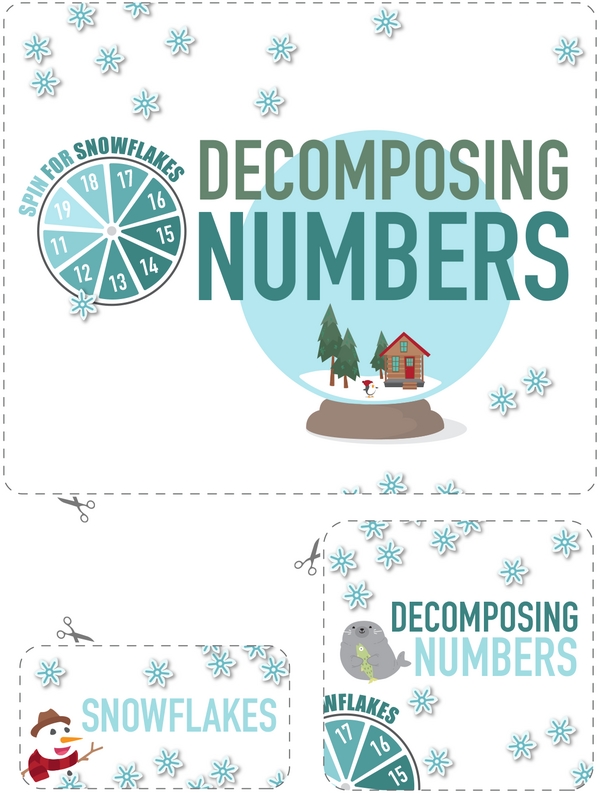 Decomposing Numbers Up to 10 and 20: A Fun Snowflake Counting Activity