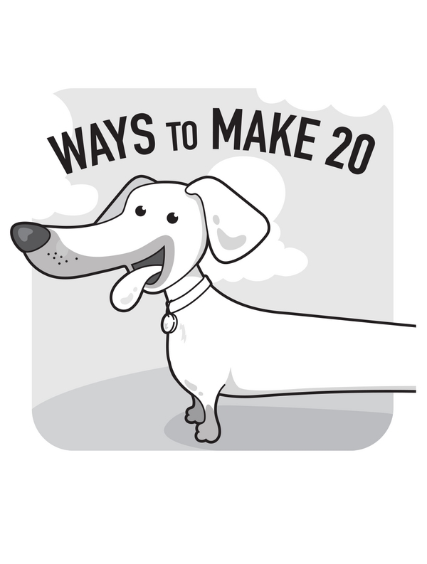 Adding Up to 20 With Black and White Three-Piece Puzzles